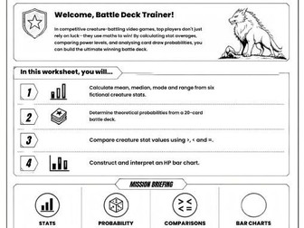 KS3 Maths Stats and Probability Monsters