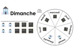 Days Of The Week Flashcards Wheel French Only Teaching Resources