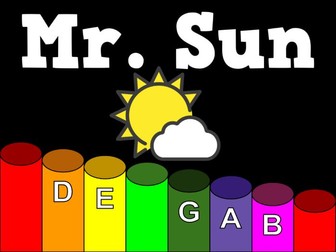 Mister Sun - Boomwhacker Play Along Video and Sheet Music