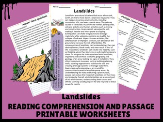 Understanding Landslides: Engaging Reading Passage with Discussion Questions