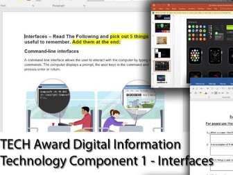 Tech Award Digital Information Technology - Introduction To User Interfaces
