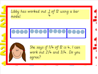 Bar Models Fractions of Amounts Different Numerators
