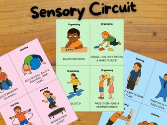 Sensory Circuit Flash Cards- Self regulation