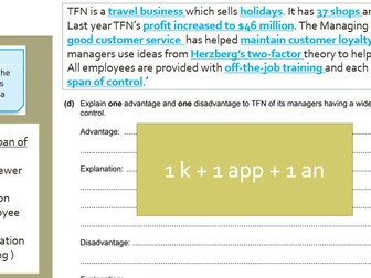 0450 Cambridge Business Studies 6 markers exam skills