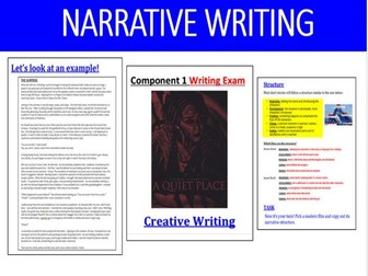 EDUQAS Paper 1 Writing (short story / narrative ) Revision Pack - GCSE English Language