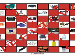 Camping Checker Board Game