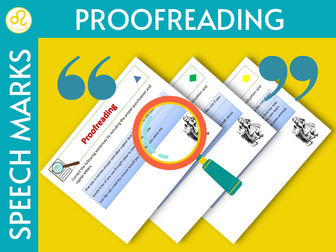 Proofreading speech marks