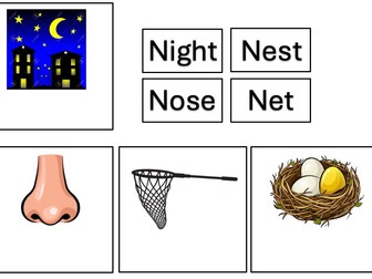 SATPIN words and picture match for SEN learners