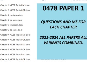 IGCSE 0478 COMPUTER SCIENCE PAPER 1 IGCSE QUESTIONS AND ANSWER BY UNIT