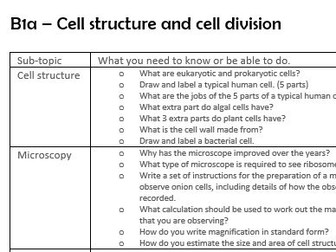 AQA Trilogy Biology revision booklets for paper 1 and paper 2