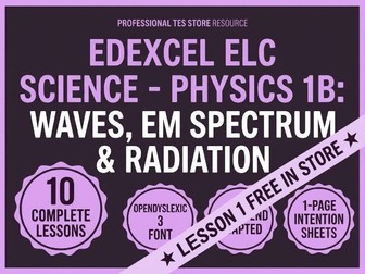 Free Sample Lesson: Waves & EM Spectrum, Radiation - Edexcel ELC / KS3 / SEN Science