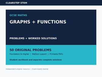 GCSE Further Graphs Functions Solutions