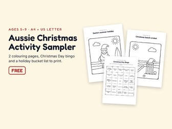 FREE Aussie Christmas Activity Sampler