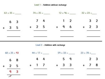 Addition and subtraction challenge KS1