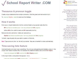 Report comments / report writer (free web app)