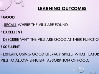 Villi and Absorption
