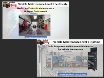 Vehicle maintenance / Automotive  Health and Safety Practice & Workshop Tools