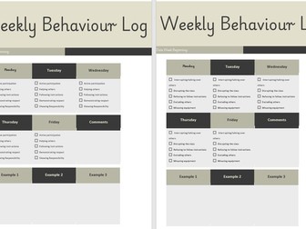 Behaviour log