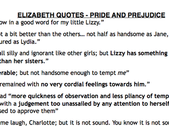 Key Character Quotes in Pride and Prejudice