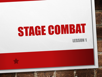Drama Stage Combat SoW