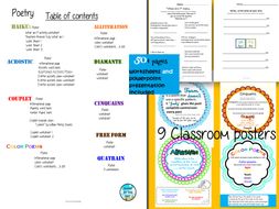 Poetry-50+ page workbook and PowerPoint presentation