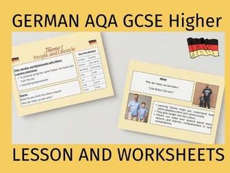 GERMAN GCSE AQA Intro: Identity and Relationships 2024