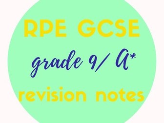 RPE GCSE *GRADE 9* RESOURCES