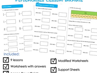Year 6 Fractions, Decimals and Percentages Complete Unit