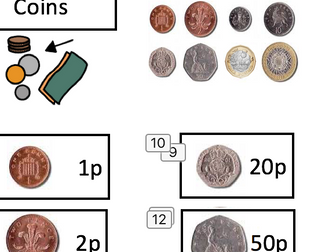 money using pennies to value of 10p