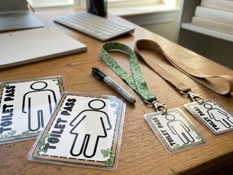 Toilet Passes for Classroom Management - Printable Visual Aids