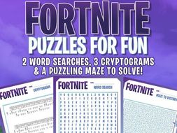 fortnite fun puzzles word searches cryptograms maze by spiralysis teaching resources - fortnite word search answers