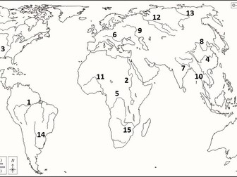 World Major Rivers Map Worksheet – Geography Labeling Activity
