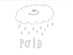 Rain: WEATHER Colouring Page | Teaching Resources