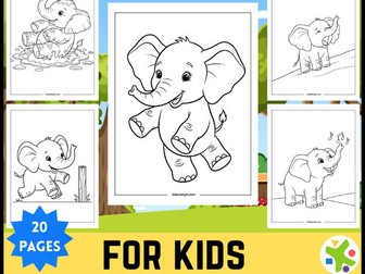Elephant Colouring Sheets – Jungle Animal Printables for EYFS & KS1