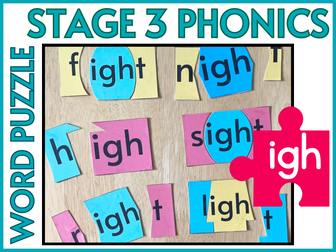 Stage 3 Phonics igh Word Puzzle