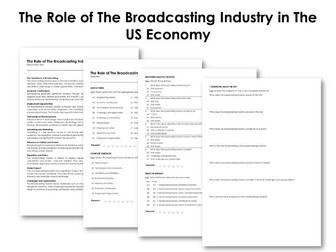 The Role of The Broadcasting Industry in The US Economy