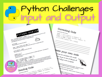 Python Input and Output Programming Challenges
