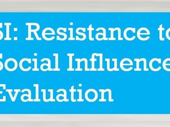 AQA A Level Psychology - Social Influence - Lesson 9