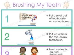 Brushing My Teeth Routine Chart | Teaching Resources