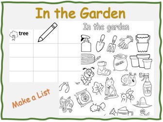 In the Garden Make a List