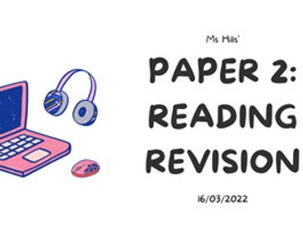 GCSE AQA English Lang Paper 2 Revision: Reading Section