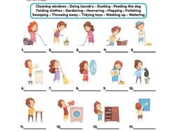 Let’s talk about HOUSEWORK & CHORES! | Teaching Resources