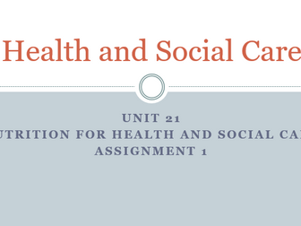 P1 Unit 21 Health and Social Care