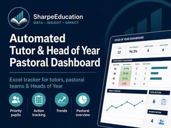 Tutor & Head of Year Pastoral Dashboard - Automated Excel