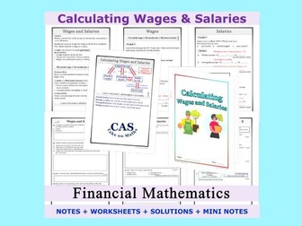 Financial Maths - Calculating Wages and Salaries Workbook - Financial Literacy