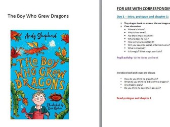 The Boy Who Grew Dragons KS1 lessons