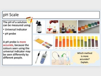 Acids & Alkalis, pH Scale, Red Cabbage Practical (3 lessons)