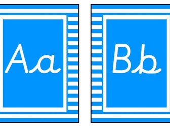 Cursive alphabet. Lower and Upper case