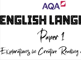 GCSE AQA English Language Paper 1 Full Scheme of Work with Extracts