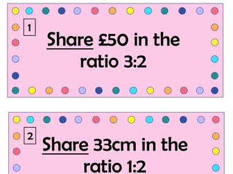 Ratio Treasure Hunt Revision Activity